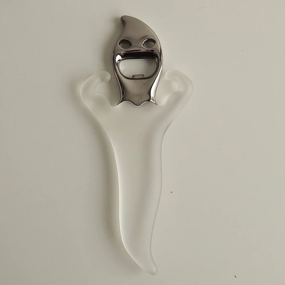 Bugatti Italy Vintage Ghost Bottle Opener A. Dolcetti Design Frosted White OS